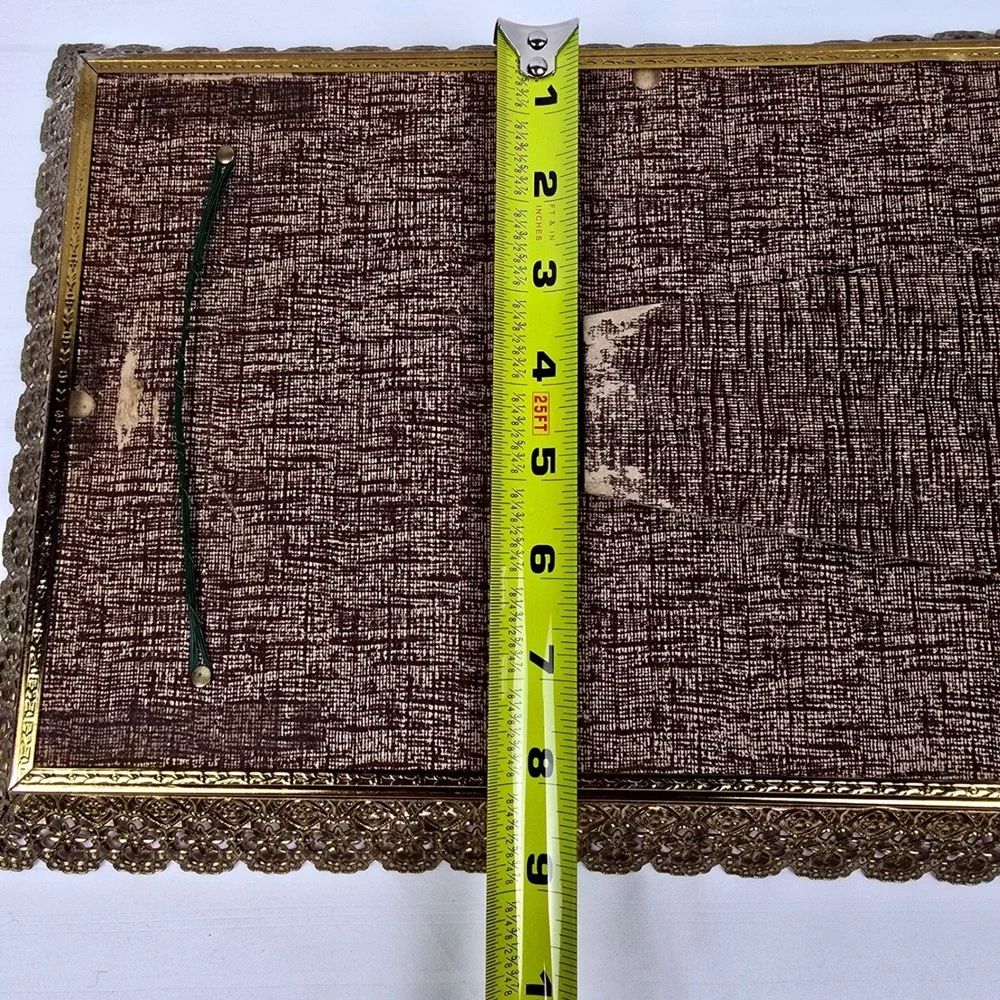 Vintage‎ Gold Filigree Frame Classical Women Print Victorian Style 15x10